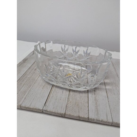 Vintage 1950's BLOCK Handmade Lead Crystal Bowl Made In Czech Republic - Picture 5 of 8